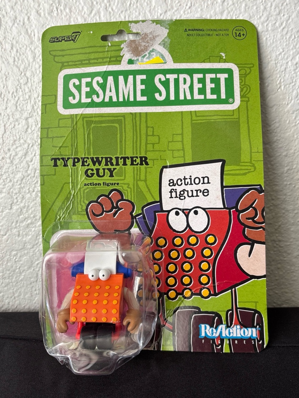 Typewriter Guy Sesame Street 3.75" ReAction Action Figure Super7